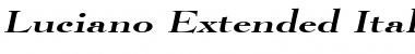 Download Luciano Extended Italic Font Title Preview