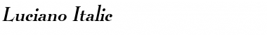 Download Luciano Italic Font Title Preview