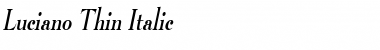 Download Luciano Thin Italic Font Title Preview