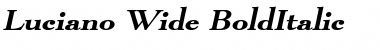 Download Luciano Wide BoldItalic Font Title Preview