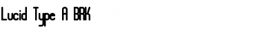 Download Lucid Type A BRK Regular Font Title Preview