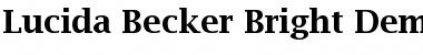 Download Lucida Becker Bright Demi Font