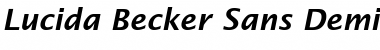 Download Lucida Becker Sans Demi Font