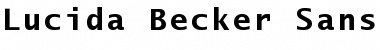 Download Lucida Becker Sans Typewr Demi Font