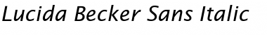 Download Lucida Becker Sans Font