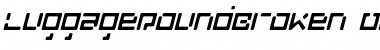 Download LuggageRoundBroken Oblique Font Title Preview