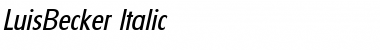 Download LuisBecker Italic Font Title Preview