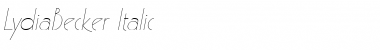 Download LydiaBecker Italic Font Title Preview Download LydiaBecker Italic Font Title Preview