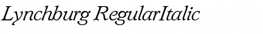 Download Lynchburg RegularItalic Font Title Preview
