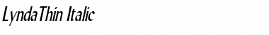 Download LyndaThin Italic Font Title Preview