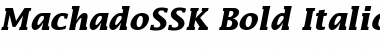 Download MachadoSSK Bold Italic Font