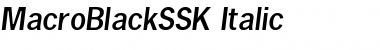 Download MacroBlackSSK Italic Font