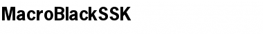 Download MacroBlackSSK Font