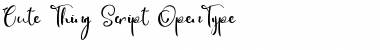 Download Cute Thing Script (Demo) Font