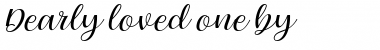 Download Dearly loved one Font Download Dearly loved one Font