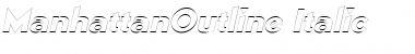 Download ManhattanOutline Italic Font