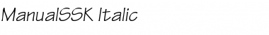 Download ManualSSK Italic Font