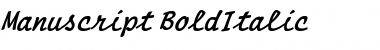 Download Manuscript BoldItalic Font