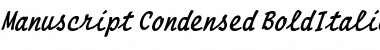 Download Manuscript Condensed BoldItalic Font