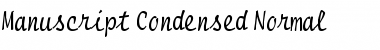 Download Manuscript Condensed Normal Font