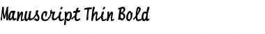 Download Manuscript Thin Bold Font