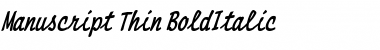 Download Manuscript Thin BoldItalic Font