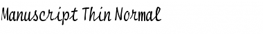 Download Manuscript Thin Normal Font