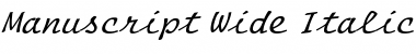 Download Manuscript Wide Italic Font