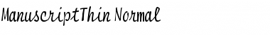 Download ManuscriptThin Normal Font