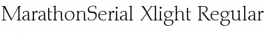 Download MarathonSerial-Xlight Regular Font