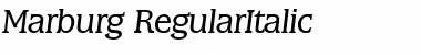 Download Marburg RegularItalic Font