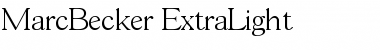 Download MarcBecker-ExtraLight Regular Font