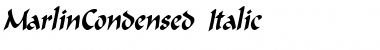 Download MarlinCondensed Italic Font