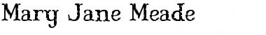 Download Mary Jane Meade Regular Font