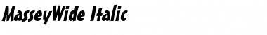 Download MasseyWide Italic Font
