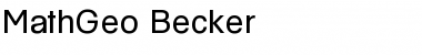 Download MathGeo Becker Normal Font