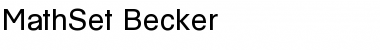 Download MathSet Becker Normal Font