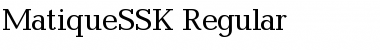 Download MatiqueSSK Regular Font
