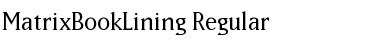 Download MatrixBookLining Regular Font