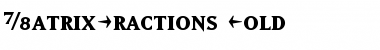 Download MatrixFractions Bold Font