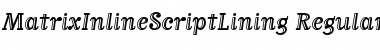 Download MatrixInlineScriptLining Regular Font