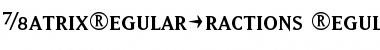 Download MatrixRegularFractions Regular Font