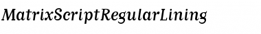 Download MatrixScriptRegularLining Regular Font