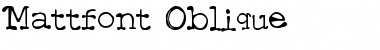 Download Mattfont Oblique Font