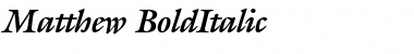 Download Matthew BoldItalic Font
