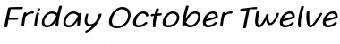 Download Friday October Twelve Font