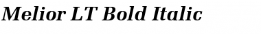 Download Melior LT Bold Italic Font