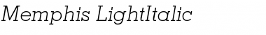 Download Memphis-LightItalic Regular Font