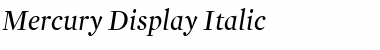 Download Mercury Display Italic Font