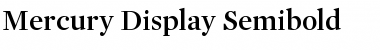 Download Mercury Display SemiBold Font